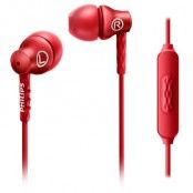 Philips Headset In-ear SHE8105 - Röd Aluminium