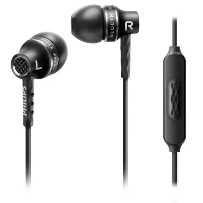 Philips Headset In-ear SHE9105 - Svart Aluminium