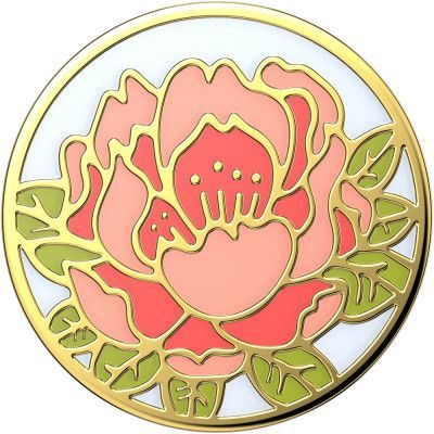 POPSOCKETS Enamel Blooming Peony Pink Avtagbart Grip