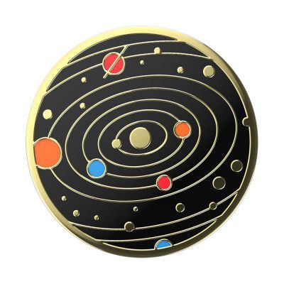 POPSOCKETS Enamel Solar flare Black Avtagbart Grip