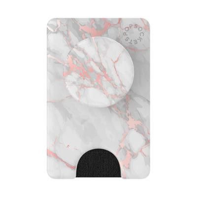 POPSOCKETS Wallet Avtagbar Mobil Plånbok PopWallet - Rose Gold Marble