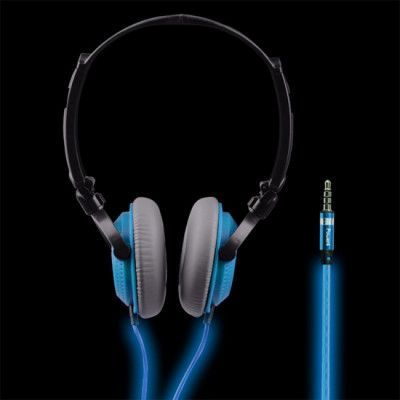 Power4 MFI LED on-ear headset (Blå)