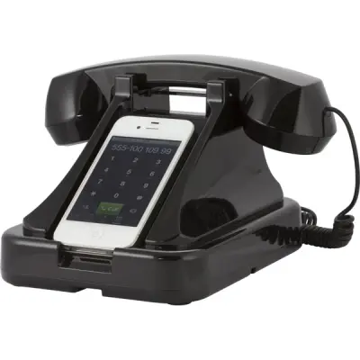 Retro Telefon till Iphone, Samsung, HTC, Sony mm (Svart)