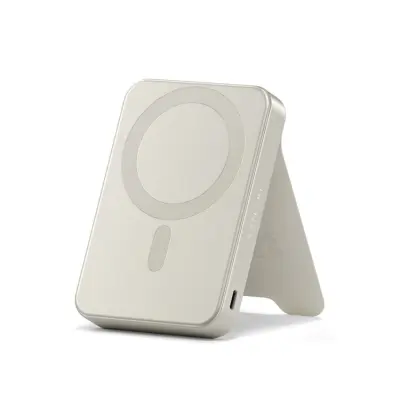 Satechi Qi2 Magsafe Powerbank 5000mAh med Stativ - Sand