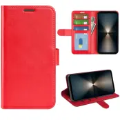 Sony Xperia 1 VII Konstläder Plånboksfodral Crazy Horse Texture - Röd