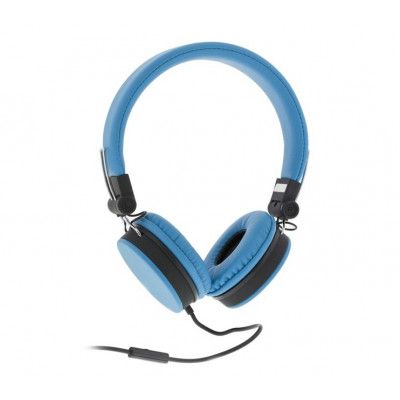 STREETZ headset med iPhone-koppling, svarsknapp, mikrofon - Blå