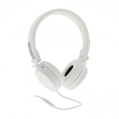 STREETZ headset med iPhone-koppling, svarsknapp, mikrofon - Vit