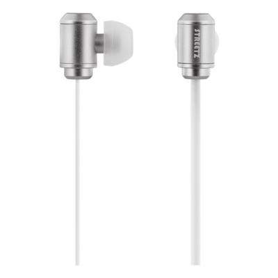 STREETZ in-ear headset, mikrofon och volymkontroll, silver