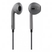 STREETZ semi-in-ear headset, 3.5mm, mikrofon- Grå