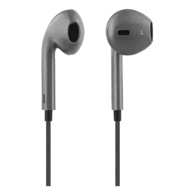 STREETZ semi-in-ear headset, 3.5mm, mikrofon- Grå
