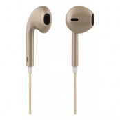 STREETZ semi-in-ear headset, 3.5mm, mikrofon- Guld