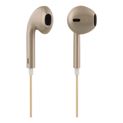 STREETZ semi-in-ear headset, 3.5mm, mikrofon- Guld