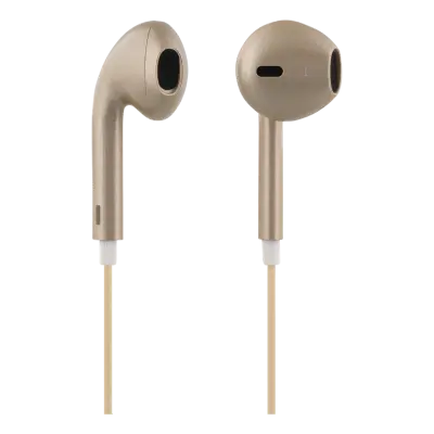 STREETZ semi-in-ear headset, 3.5mm, mikrofon- Guld