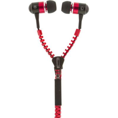 STREETZ Zipper in-ear headset, Röd