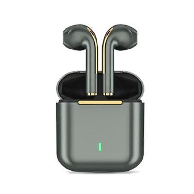 Trådlöst headset stereo TWS J18 + dockningsstation grön
