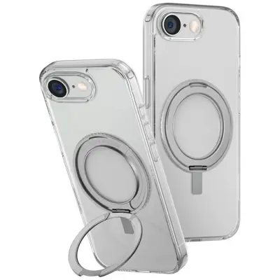 UNIQ iPhone 16e Mobilskal Swivix 360 Kickstand - Clear