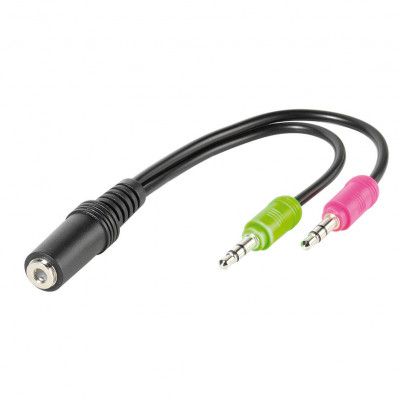 Vivanco Dataadapter 3.5mm hona 2x3.5mm hane 0.1m Stereo