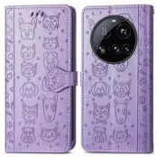 Xiaomi 15 Ultra Plånboksfodral Cat Dog Pattern - Lila