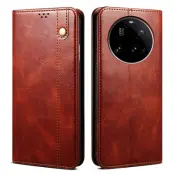 Xiaomi 15 Ultra Plånboksfodral Horse Texture Waxy - Brun