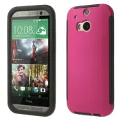 Combo Skal med inbyggd skärmskydd till HTC One M8 (Magenta)