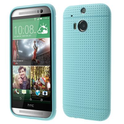 Dot Case FlexiSkal till HTC One (M8) - Ljusblå