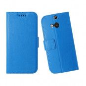 Embossed Plånboksfodral HTC One M8 - Blå