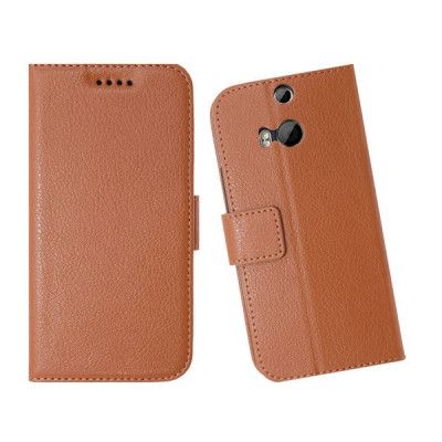 Embossed Plånboksfodral HTC One M8 - Brun