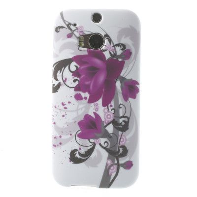 FlexiSkal till HTC One M8 - Lila Blommor