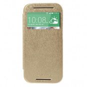 Mercury Bumper View Plånboksfodral till HTC One M8 (2014) - Guld