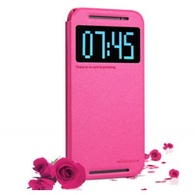 Nillkin Sparkle Window View Flip fodral HTC One M8 - Magenta
