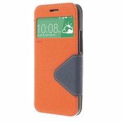 Roar Korea plånboksfodral med fönster till HTC One M8 - Orange
