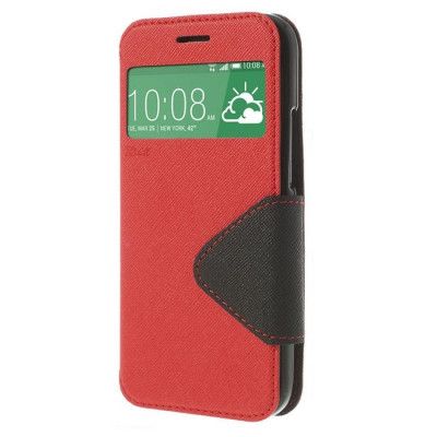 Roar Korea plånboksfodral med fönster till HTC One M8 - Röd