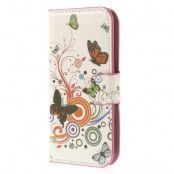 Plånboksfodral till HTC One Mini 2 (Three Butterflies)
