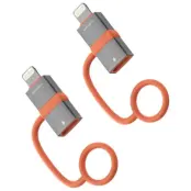 [2-Pack] 4smarts USB-C till Lightning Adapter 27W - Grå