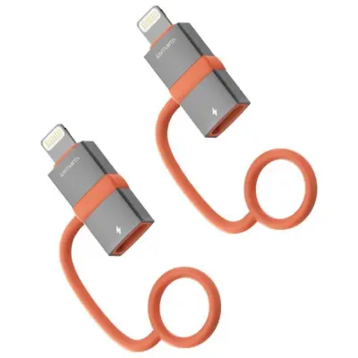 [2-Pack] 4smarts USB-C till Lightning Adapter 27W - Grå