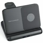3-in-1 Trådlös Laddare Samsung Galaxy - Buds - Watch - Svart