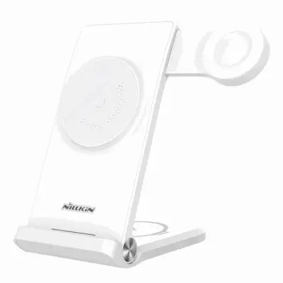 Nillkin 3-in-1 Trådlös Laddare Samsung Galaxy - Buds - Watch - Vit