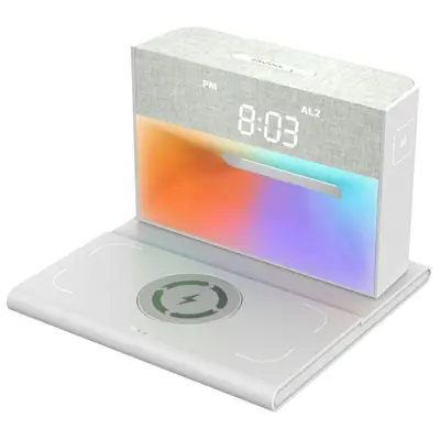 3in1 Multifunktionell Trådlös Laddare Apple och Samsung (Vit)