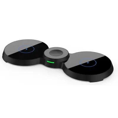 [3in1] Universal Trådlös laddare Mobil/Smart Watch/Hörlur 15W - Svart