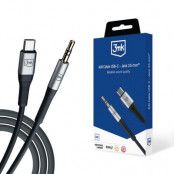 3MK AUX USB-C - Jack 3.5 mm Kabel 1m