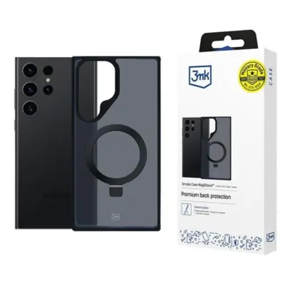 3MK Galaxy S24 Ultra Mobilskal MagSafe Smoke Stativ - Svart