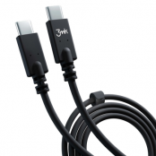 3mK Hyper USB-C till USB-C kabel 100W 4K 60Hz 1m - Svart