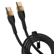 3mK USB-C till USB-C kabel 100W 2m HyperSilikon - Svart