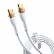 3mK USB-C till USB-C kabel 100W 2m HyperSilikon - Vit