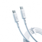 3mK USB-C till USB-C kabel 60W 1m HyperSilikon - Vit