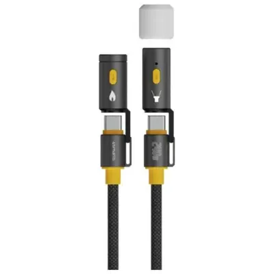 4smarts 3in1 USB-C Till USB-C Kabel 240W 1.5m - Svart