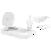 4smarts Qi2 Trådlös Laddare Samsung Galaxy, Buds, Watch - Vit