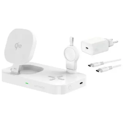 4smarts Qi2 Trådlös Laddare Samsung Galaxy Buds Watch - Vit