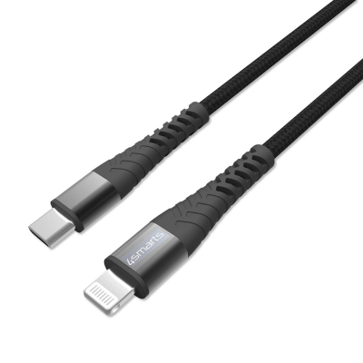 4smarts USB-C to Lightning Kabel PremiumCord 25 cm - Svart