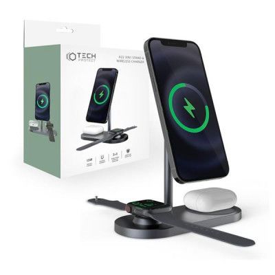 A22 3in1 Magsafe Trådlös Laddare - Grå